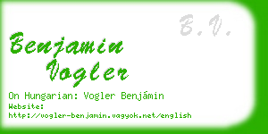 benjamin vogler business card